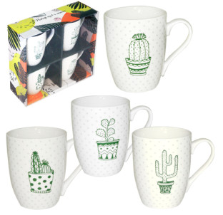 1591-07 Набір 4 чашки Cactus в подар. упаковці 350мл - фото