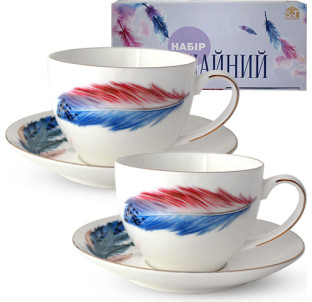 1753-1 Сервіз чайний 12пр. Фенікс (чашка 280мл, блюдце 15см) - фото