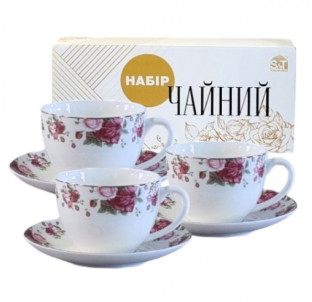 1753-11 Сервіз чайний 12пр. Вінтаж (чашка -240мл.,блюдце-15 см) - фото