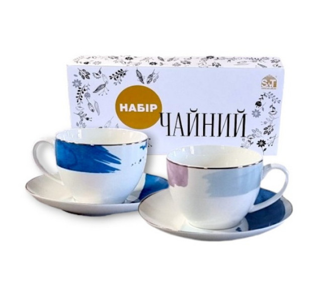 1753-12 Сервіз чайний 12пр. Офелия (чашка -240мл.,блюдце-15 см) - фото
