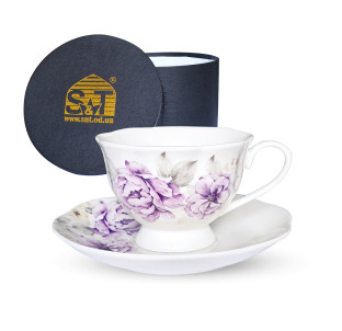 1993 Набір чашка з блюдцем "Sawyer Rose" (180 мл, 14.5 см) - фото