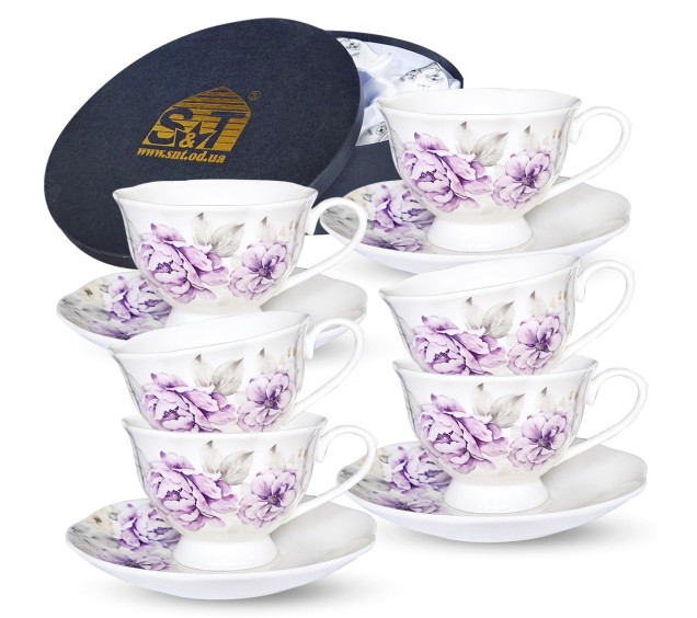 1993-01 Сервіз чайний "Sawyer Rose" 12ел. (180 мл, 14,5 см) - фото