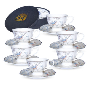 1994-00 Сервіз кавовий "Dayton Blue" 12пр.  (80 мл, 12 см) - фото