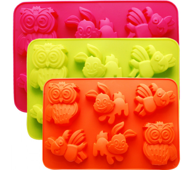 20058 Форма для випікання кексів Звірята 25,5*17*3,5см - фото