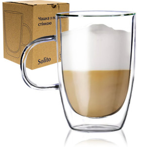 201-13 Чашка з подвійною стінкою 400мл Соліто - фото