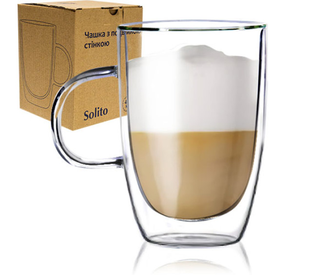 201-13 Чашка з подвійною стінкою 400мл Соліто - фото