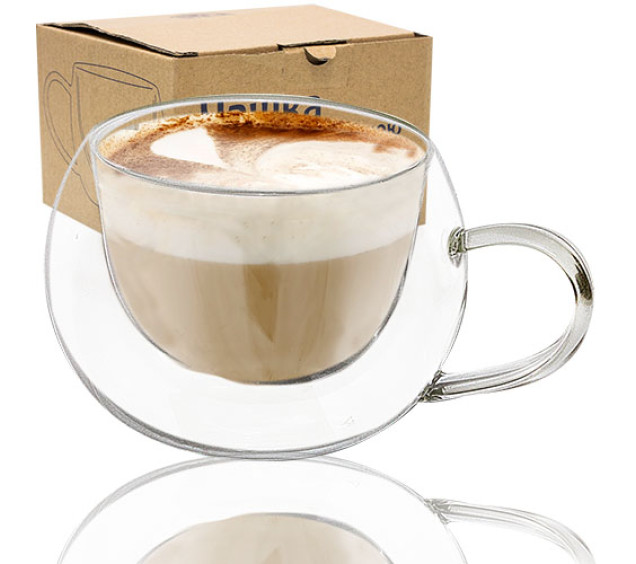 201-20 Чашка з подвійною стінкою 300мл Ампіо - фото