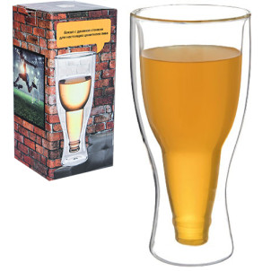 201-24 Келих з подвійною стінкою Beer 350мл - фото