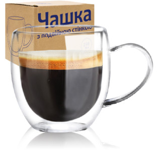 201-30 Чашка з подвійною стінкою 250мл - фото