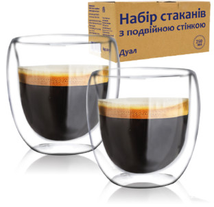 201-31 Набір стаканів з подвійною стінкою 250мл Дуал - фото