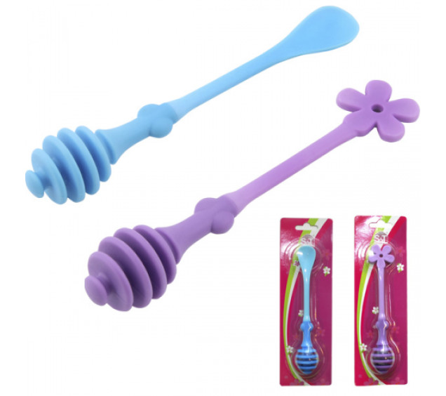 20115 Ложка для меду асорті h-17см - фото