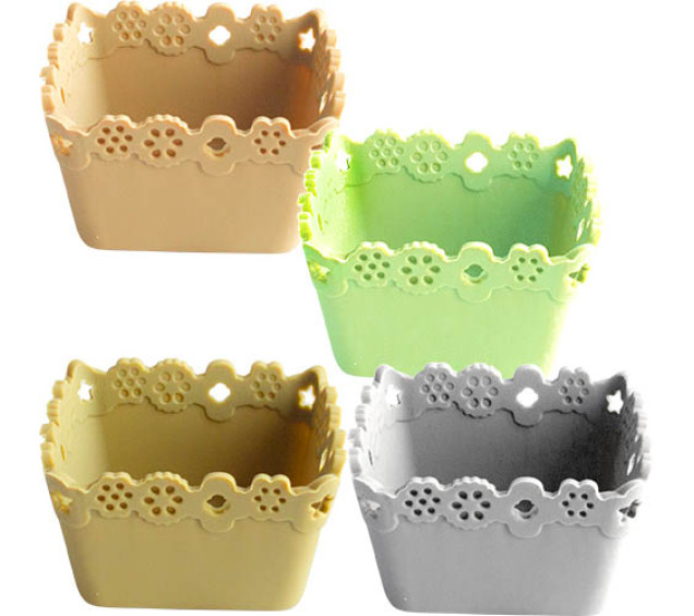 20132 Форма для маффінів Ажур, квадратна Пастель 5*5*3см - фото