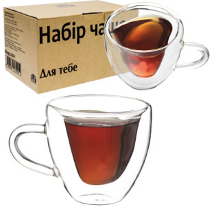 202-1 Набір чашок 2шт "Для тебе" 180мл - фото