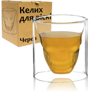 202-3 Келих для віскі Череп 200мл - фото