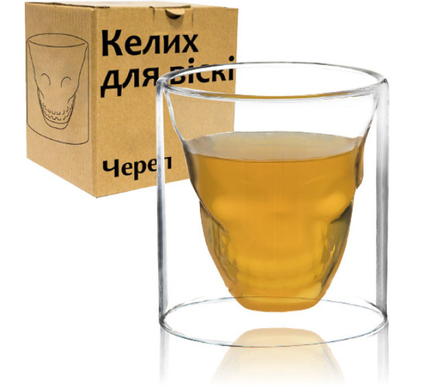 202-3 Келих для віскі Череп 200мл - фото