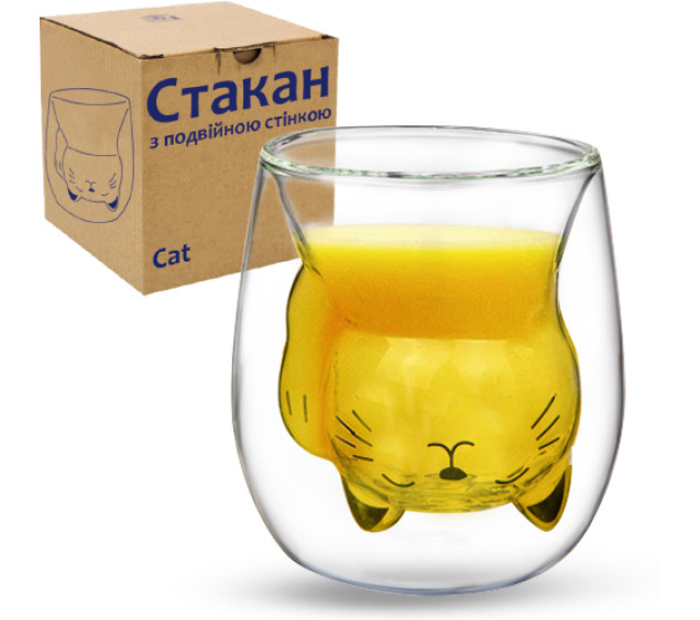 202-41 Склянка з подвійною стінкою Cat 190мл - фото