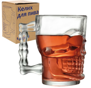 202-43 Келих для пива "Череп" 540мл - фото