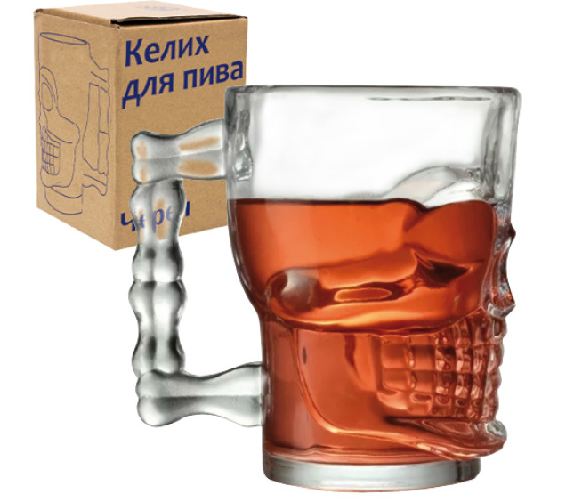 202-43 Келих для пива "Череп" 540мл - фото