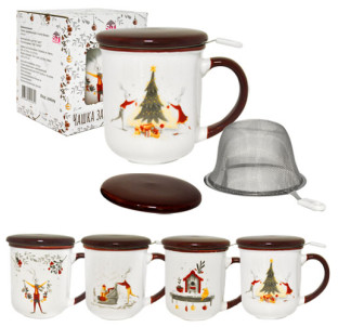 20609 Чашка заварювальна у подар.упак.400мл Lucky Bunny - фото