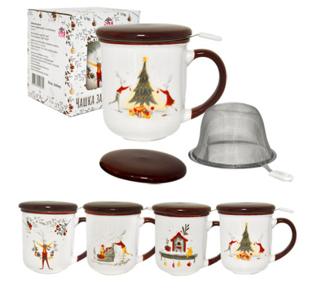 20609 Чашка заварювальна у подар.упак.400мл Lucky Bunny - фото