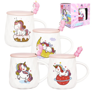 20623 Чашка з кришкою та ложкою 400мл "Baby Unicorn" - фото