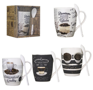 2063-07 Чашка з ложкою Смак кави 360мл - фото