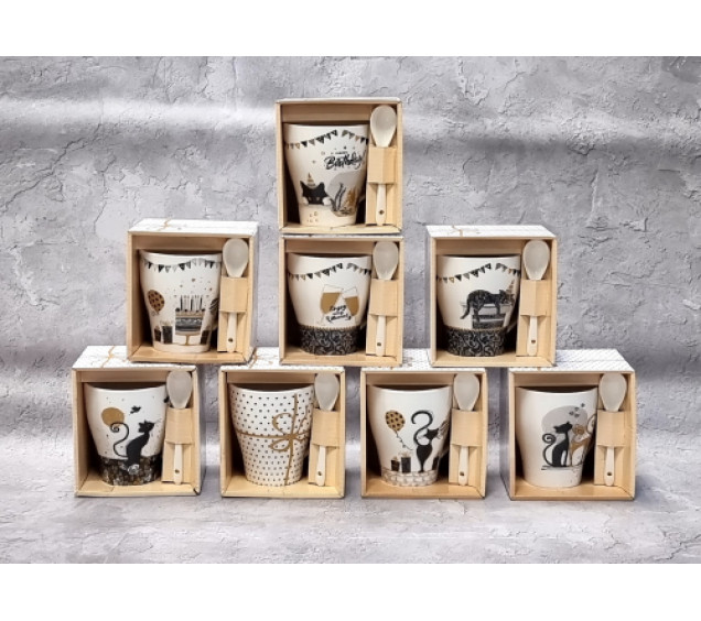 2063-17 Чашка з ложкою Вітаю 340мл - фото