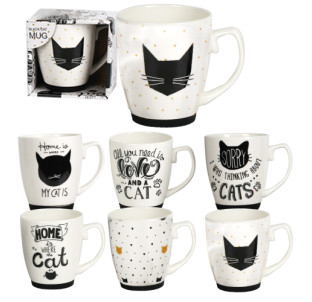 2079-04 Чашка 420мл. Чорна кішка - фото