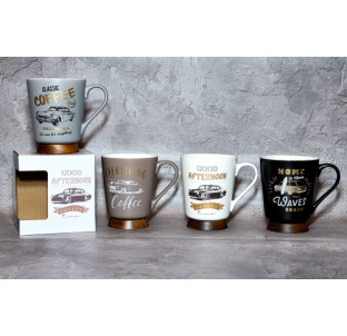 2079-09 Чашка на дерев'янній ніжці Авто 440 мл - фото