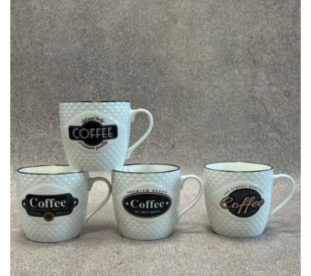 2079-10 Чашка "Кава" (тиснена) 300 мл - фото