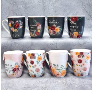 2091-07 Чашка  "Квітковий мікс" 360мл - фото