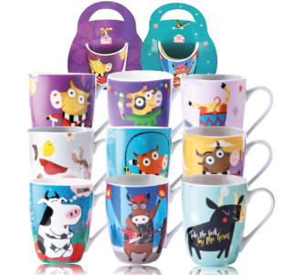 2091-13 Чашка Happy bull 350мл - фото