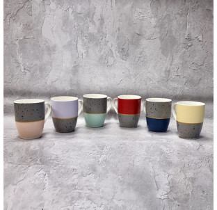 2091-16 Чашка Мармур мікс 340ml - фото