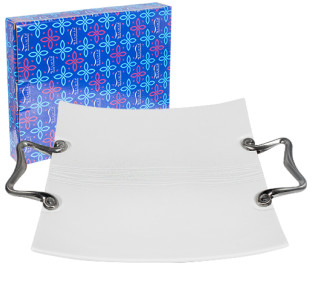 21-1960 Блюдо з ручками 24,5*24,5*3см - фото