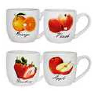2137-02 Чашка 360мл Фрукти варіант від 1 до 4 - фото