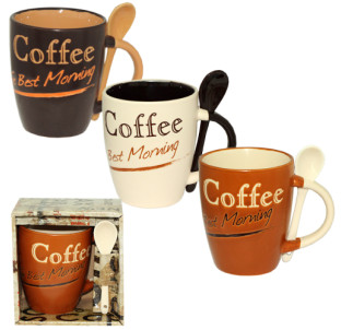 2167-13 Чашка з ложкою 360мл Кращий ранок - фото