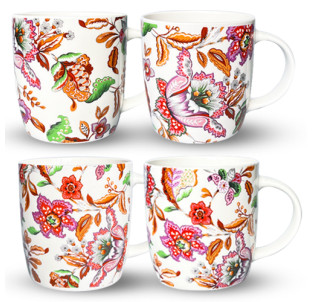 21830-01 Чашка "Квітковий розпис" 380 мл - фото