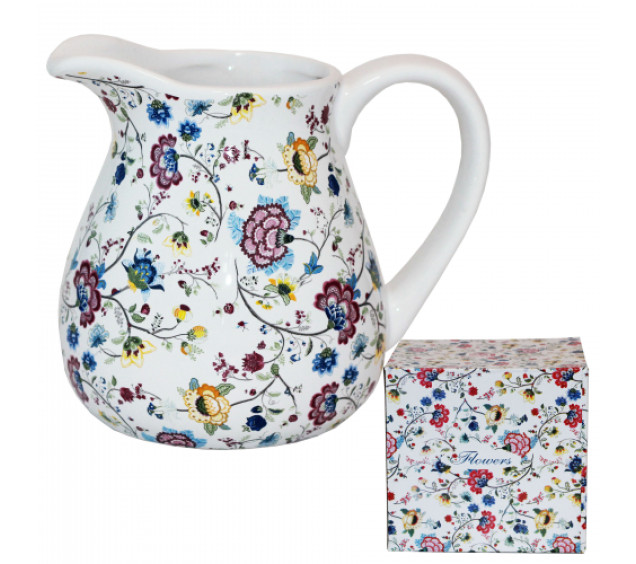 2234-10 Глечик "Квітковий шовк" (об-м-1л, h-14см) - фото