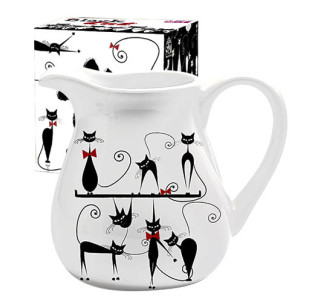 2234-12 Глечик "Чорна кішка" (об-м-1л, h-14см) - фото