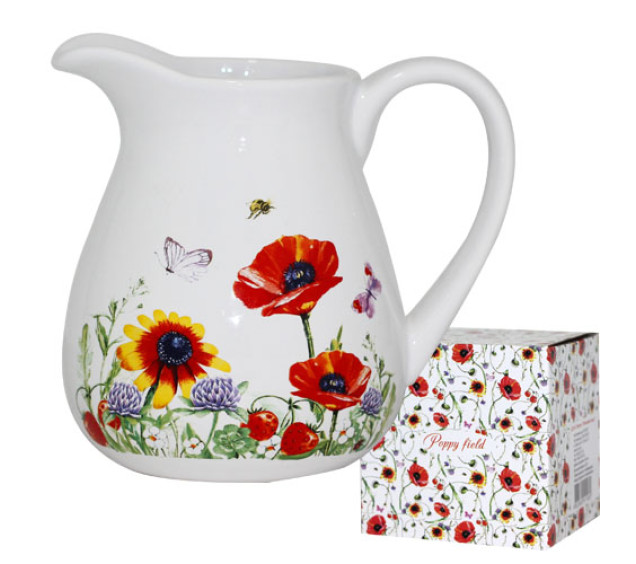 2234-5 Глечик "Польовий мак" (об-м-900мл, h-13см) - фото