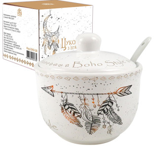 2242-20 Цукорниця з ложкою 450 мл "Boho style" - фото