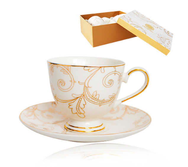 2359 Чашка з блюдцем 2пр (чашка-200мл, блюдце-15см) "Етуаль" - фото