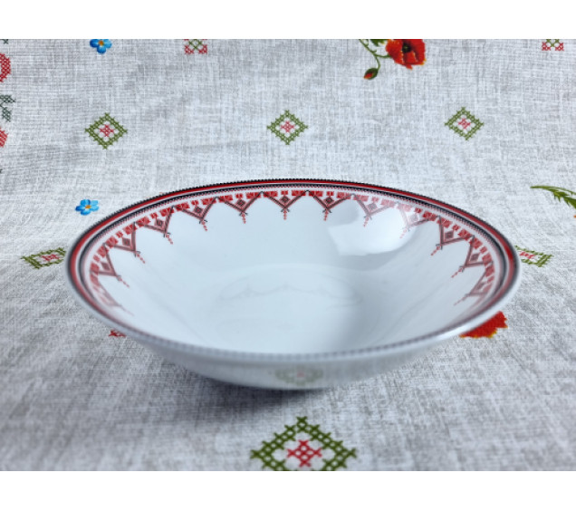 30006-005 Салатник 8' Вишиванка червоний ромб - фото