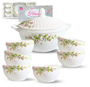 30050-230306 Набір супний 7пр "Тюльпани" (2,5л; 740мл) - фото