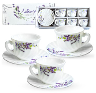 30055-15030 Набір чайний 12пр. "Лаванда" (190мл) - фото