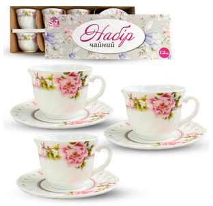 30055-202095 Набір чайний 12пр "Піон" (190мл) - фото