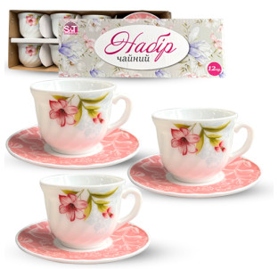 30055-230304 Набір чайний 12пр "Вальс квітів" (190мл) - фото