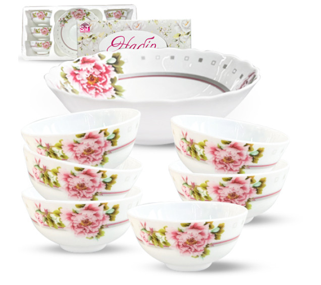 30056-202095 Набір салатників 7шт (1шт-8', 6шт-4,5') "Піон" - фото