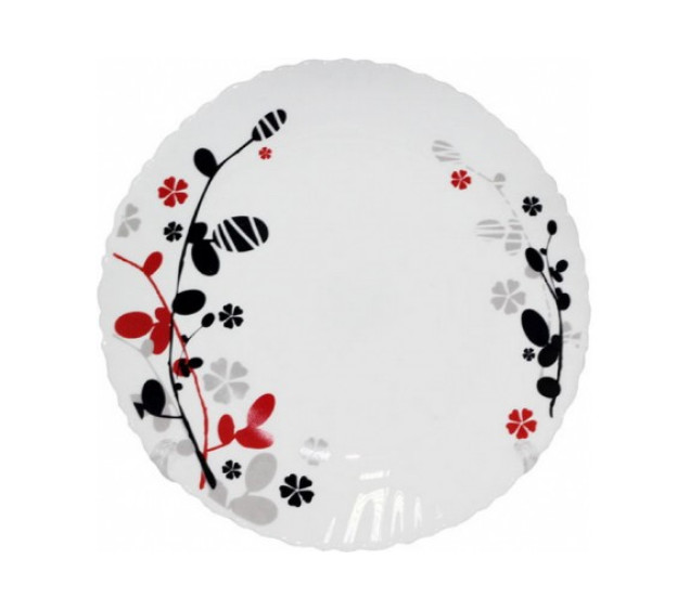 30058-1066 Тарілка 9' Червоне і чорне - фото
