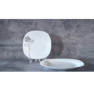 30157-1305 Тарілка 8,5' Квадрат "Одуван" - фото